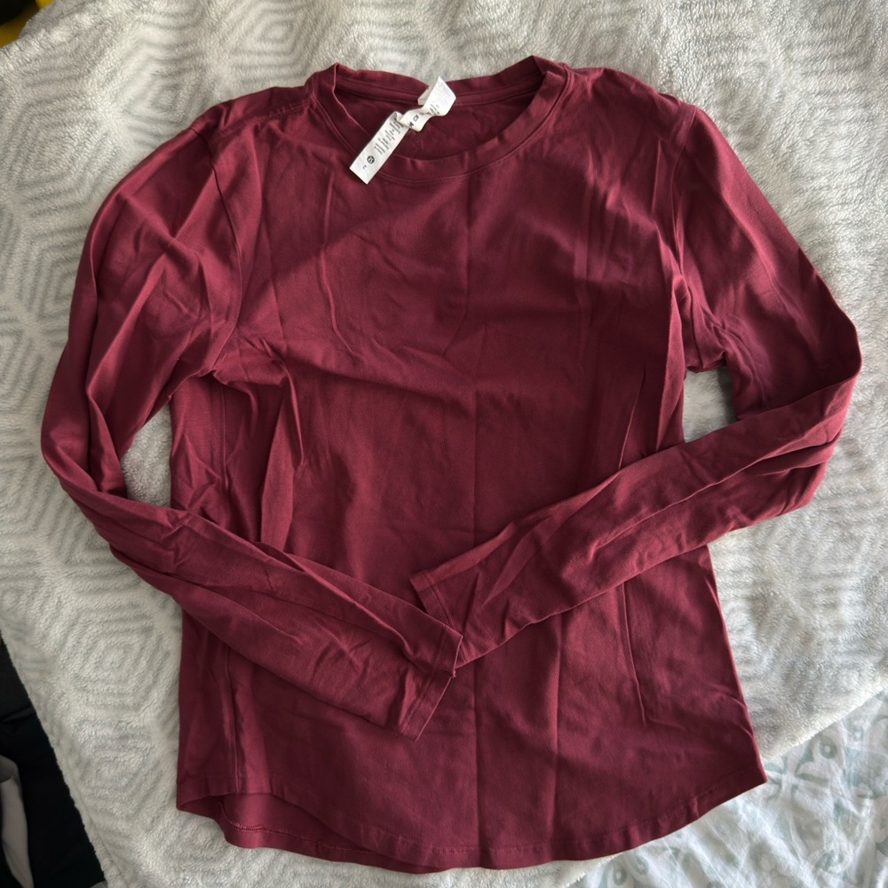 Lululemon Women's Burgundy Long Sleeve Top